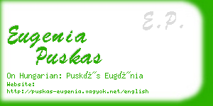 eugenia puskas business card